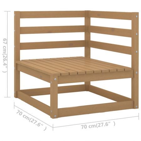 4-Seater Garden Sofa with Cushions Solid Pinewood