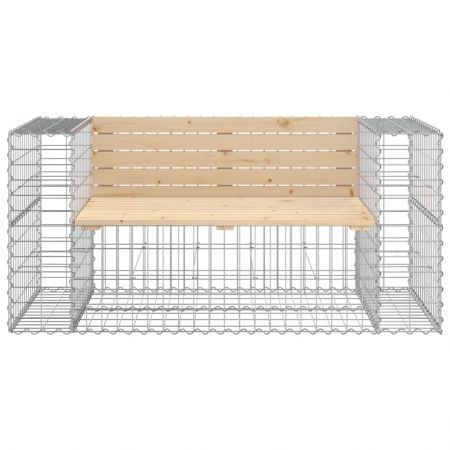 Garden Bench Gabion Design 143x71x65.5 cm Solid Wood Pine