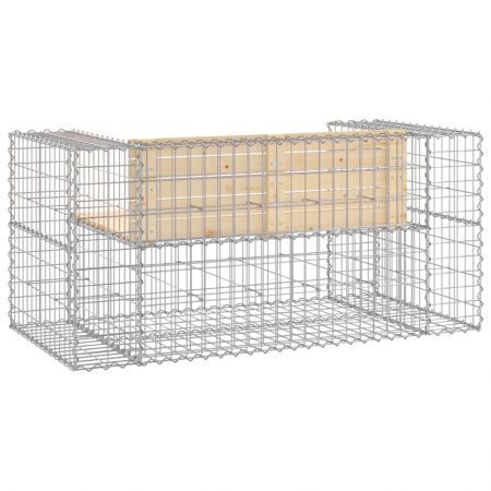 Garden Bench Gabion Design 143x71x65.5 cm Solid Wood Pine