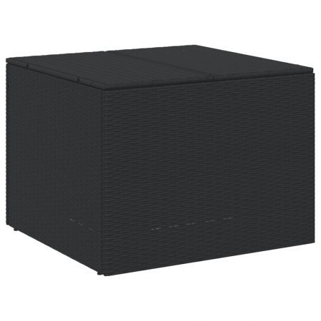 Garden Storage Box Black 291L Poly Rattan