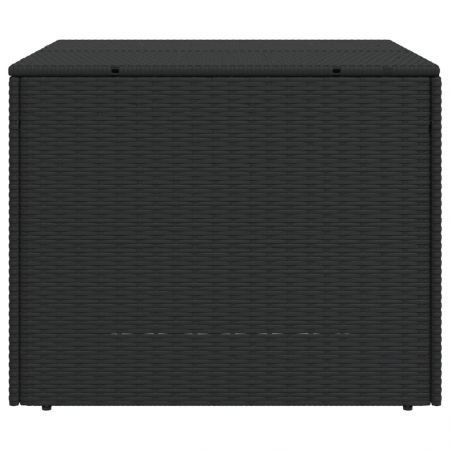 Garden Storage Box Black 291L Poly Rattan