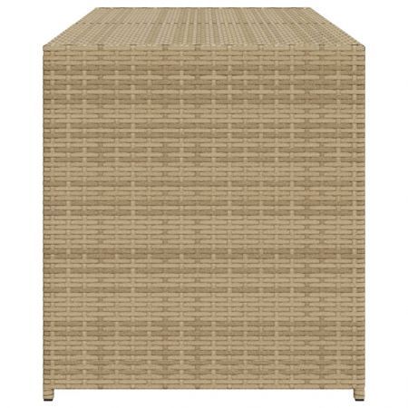 Garden Storage Box Mix Beige 283L Poly Rattan