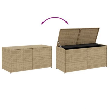 Garden Storage Box Mix Beige 283L Poly Rattan