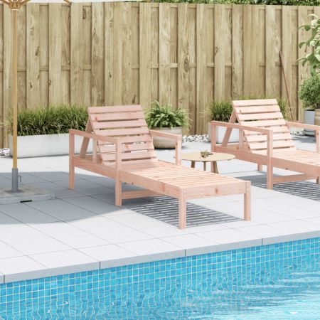 Sun Lounger 199.5x62x55 cm Solid Wood Douglas