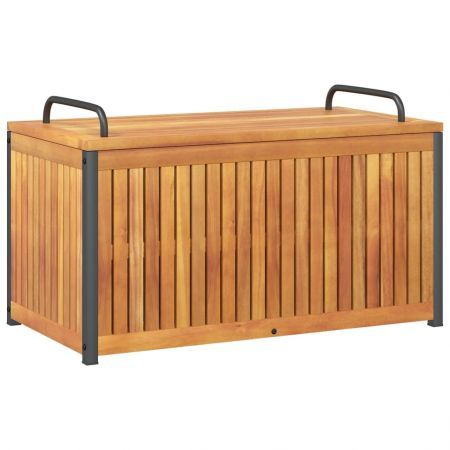 Outdoor Cushion Box 85x45x45/53 cm Solid Wood Acacia and Steel