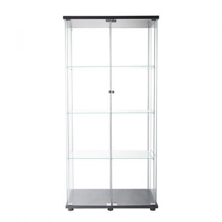 164cm Glass Display Cabinet 2 Doors