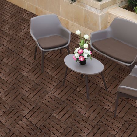 x10 Floor Tiles Plastic Decking Coffee