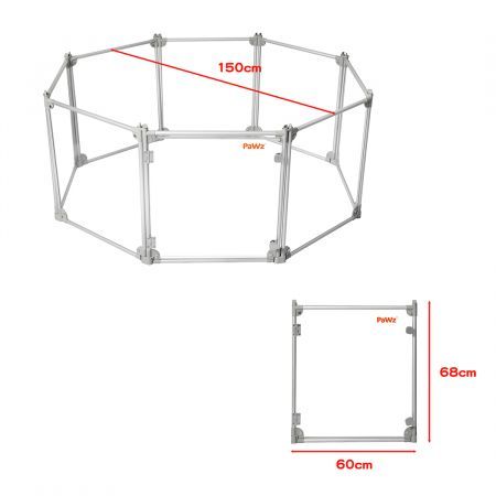 Pet Playpen Transparent Acrylic Clear Folding Dog Fence Kennel 8 Panel