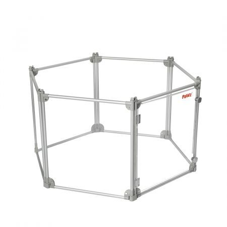 Pet Playpen Transparent Acrylic Clear Folding Dog Fence Kennel 6 Panel