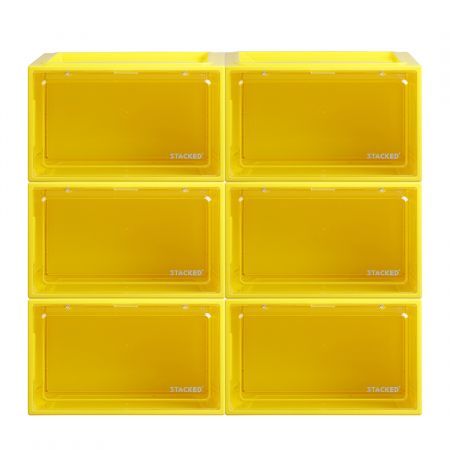 Sneaker Display Case 6x Clear Yellow