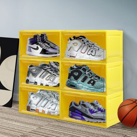 Sneaker Display Case 6x Clear Yellow