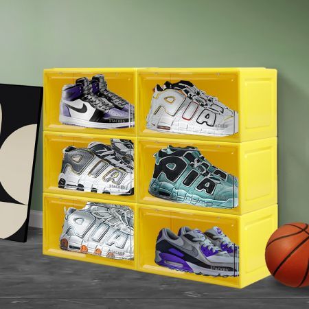 Sneaker Display Case 6x Clear Yellow