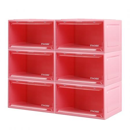 Sneaker Display Case 6x Shoe Pink