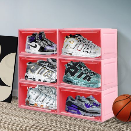 Sneaker Display Case 6x Shoe Pink