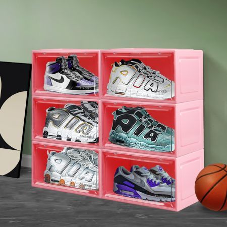 Sneaker Display Case 6x Shoe Pink