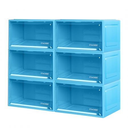 Sneaker Display Case Shoe Storage Blue