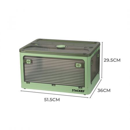 55L Storage Boxes Stackable Container M Green Medium