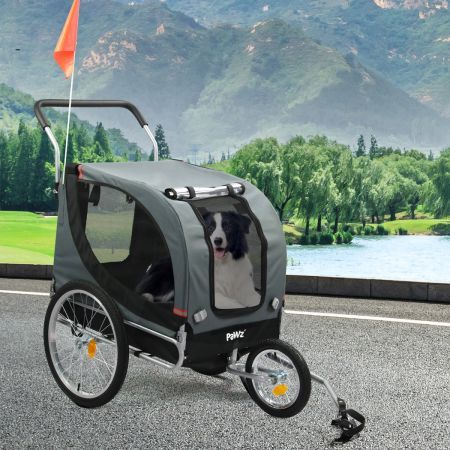 Pet Stroller Bike Trailer 3-IN-1 Sunroof