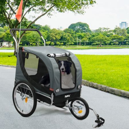 Pet Stroller Bike Trailer 3-IN-1 Sunroof