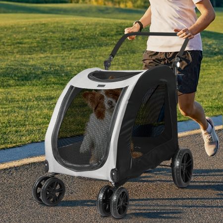 Pet Dog Stroller Pram Carrier Cat