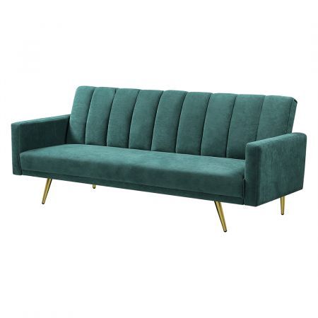 Sofa Bed Convertible Velvet Lounge Green