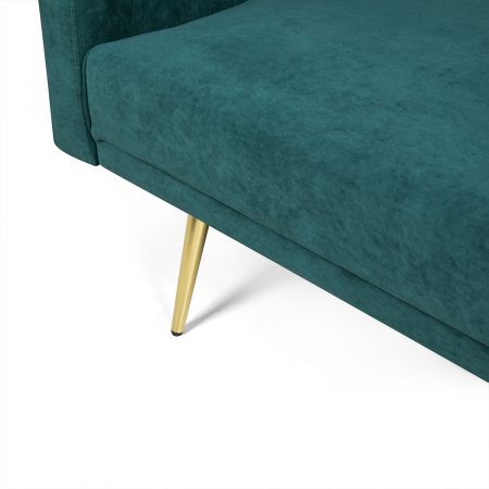 Sofa Bed Convertible Velvet Lounge Green