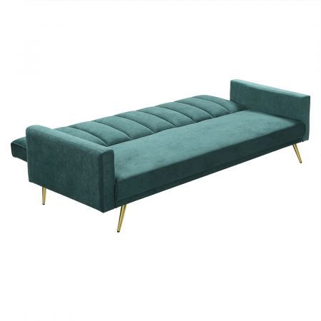 Sofa Bed Convertible Velvet Lounge Green