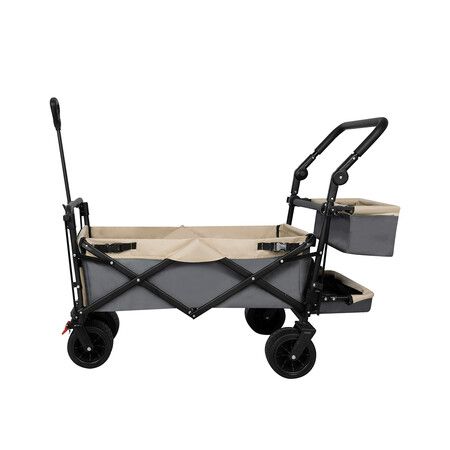 Camping Cart Garden Trolley 150KG Load Beige