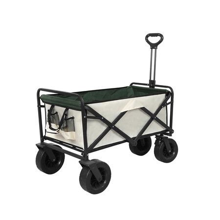 Garden Camping Trolley Outdoor Beige