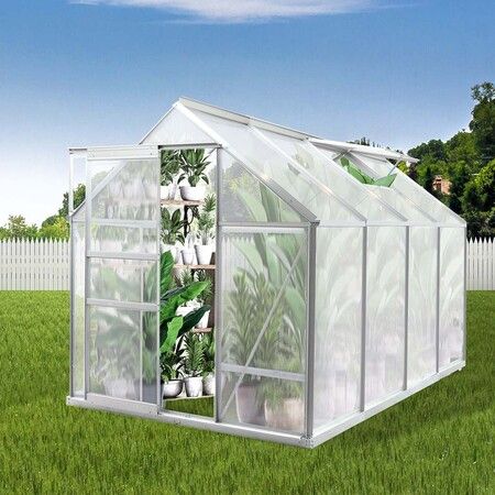 Greenhouse Aluminium Walk In Green