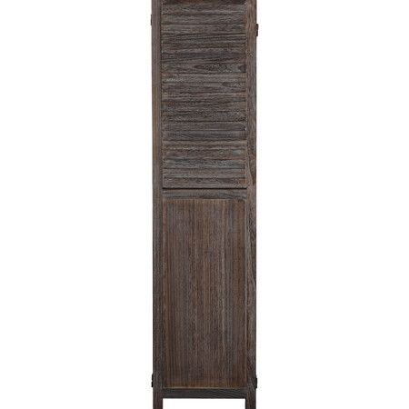 6 Panel Partition Room Divider Brown