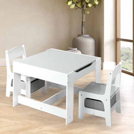 Kids Table and Chairs Set Storage