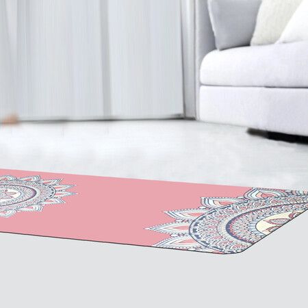 Yoga Mat Foldable Non-Slip Exercise Pink