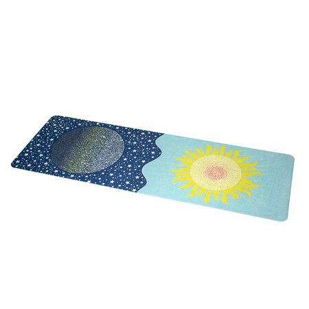 Yoga Mat Foldable Non-Slip Exercise Blue