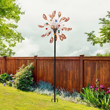 Garden Windmill Solar Light Wind Spinner