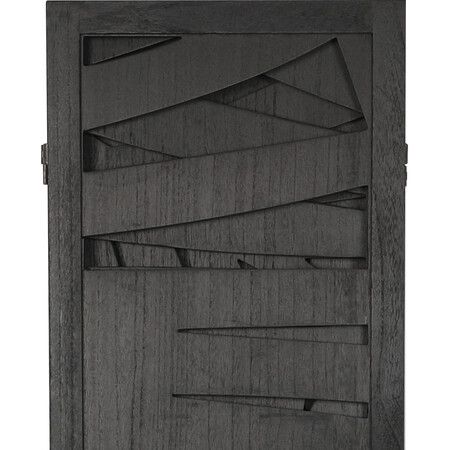 6 Panel Partition Room Divider Black