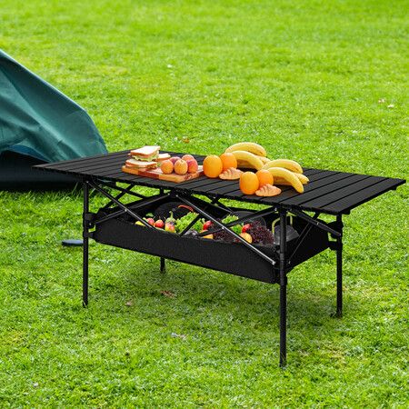 Folding Camping Table Portable Black