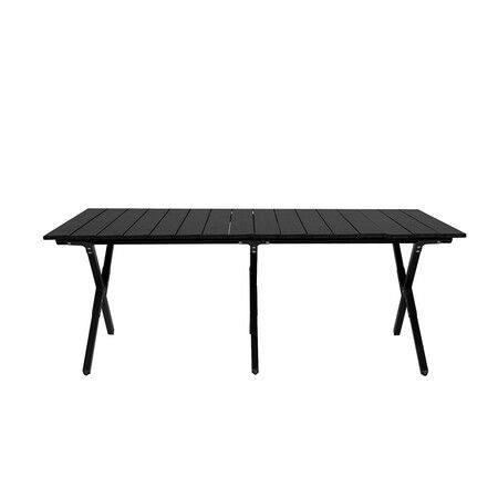 Folding Camping Table Chair Set Black