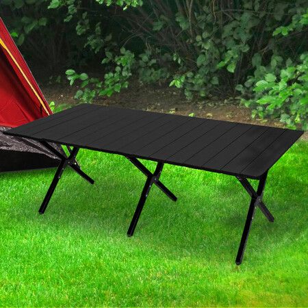 Folding Camping Table Portable Black