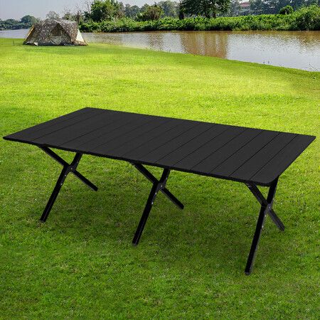 Folding Camping Table Portable Black