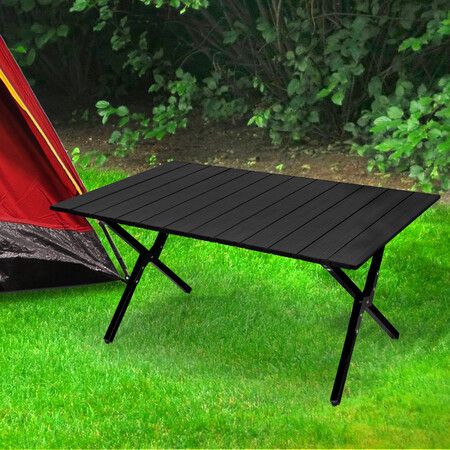 Folding Camping Table Portable Black