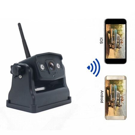 Wireless WiFi Reversing Car Camera Magnetic Rearview Rechargeable For iPhone Android