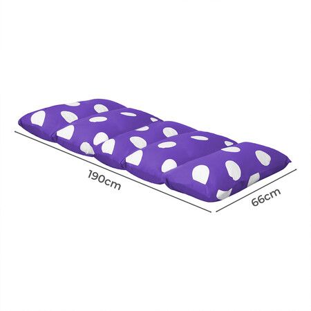 Foldable Mattress Kids Pillow Purple Medium