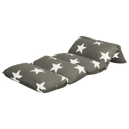 Foldable Mattress Kids Pillow Dark grey Large