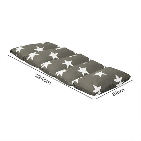 Foldable Mattress Kids Pillow Dark grey Large