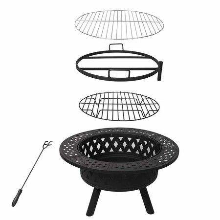 Fire Pit BBQ Grill Outdoor Fireplace