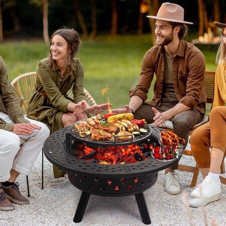 Fire Pit BBQ Grill Outdoor Fireplace