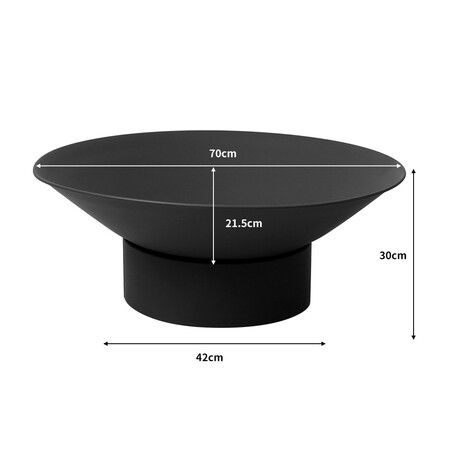 2IN1 Fire Pit Bowl Fireplace Black