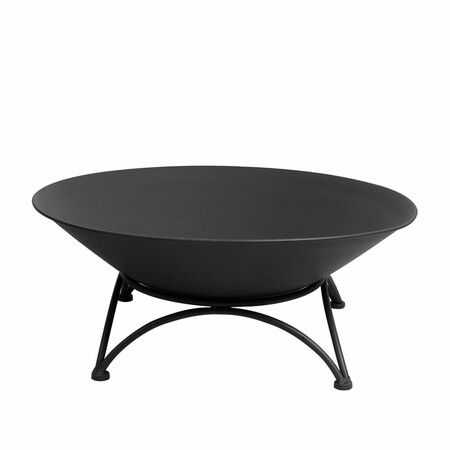 2IN1 Fire Pit Bowl Firepit Garden Black