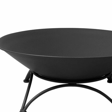 2IN1 Fire Pit Bowl Firepit Garden Black